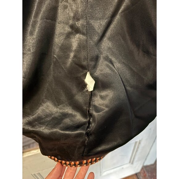 The Limited 90% Wool Orange/Brown/Black Long Wrap Coat - Picture 7 of 7